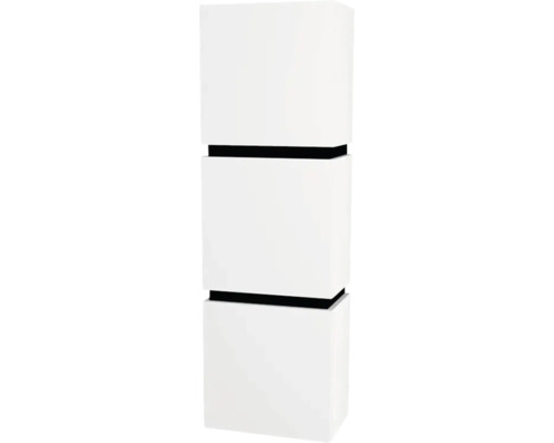 Armoire suspendue avec 3 portes et 2 tiroirs Devo Viva 2.0 gauche lxhxp 40x127x26 cm premium white supermat