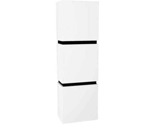 Armoire suspendue avec 3 portes et 2 tiroirs Devo Viva 2.0 droite lxhxp 40x127x26 cm premium white supermat