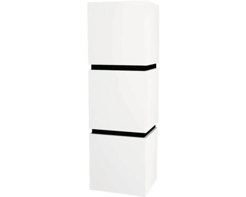 Armoire suspendue avec 3 portes et 2 tiroirs Devo Viva 2.0 gauche lxhxp 40x127x35 cm premium white supermat