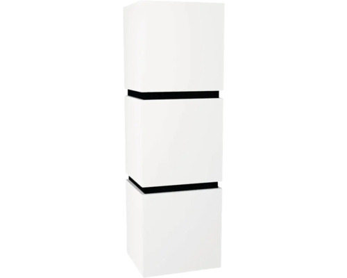 Armoire suspendue avec 3 portes et 2 tiroirs Devo Viva 2.0 droite lxhxp 40x127x35 cm premium white supermat