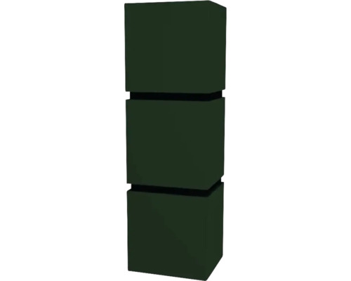 Hängeschrank mit 3 Türen und 2 Schubladen Devo Viva 2.0 links BxHxT 40x127x35 cm conifer green supermatt