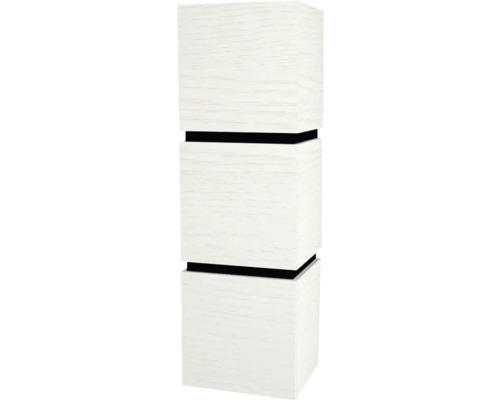 Armoire suspendue avec 3 portes et 2 tiroirs Devo Viva 2.0 gauche lxhxp 40x127x35 cm structure white