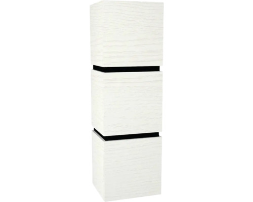 Hängeschrank mit 3 Türen und 2 Schubladen Devo Viva 2.0 rechts BxHxT 40x127x35 cm structure white