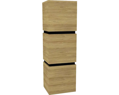 Armoire suspendue avec 3 portes et 2 tiroirs Devo Viva 2.0 droite lxhxp 40x127x35 cm natural hickory