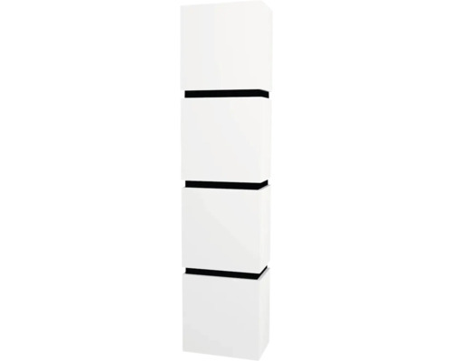 Armoire haute suspendue avec 4 portes Devo Viva 2.0 gauche lxhxp 40x170x26 cm premium white supermat