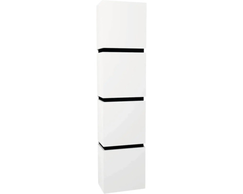 Armoire haute suspendue avec 4 portes Devo Viva 2.0 droite lxhxp 40x170x26 cm premium white supermat