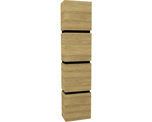 Armoire haute suspendue avec 4 portes Devo Viva 2.0 droite lxhxp 40x170x26 cm natural hickory