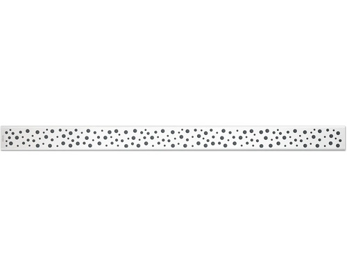 Grille de caniveau de douche Jungborn UNO bulles 650 acier inoxydable Grille de ventilation avec motif à points