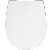 REIKA WC-Sitz MINO weiss Scharniere anthrazit poliert mit Absenkautomatik und Quick&Clean universell passend
