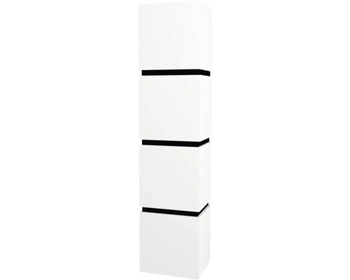 Armoire haute suspendue avec 4 portes Devo Viva 2.0 gauche lxhxp 40x170x35 cm premium white supermat