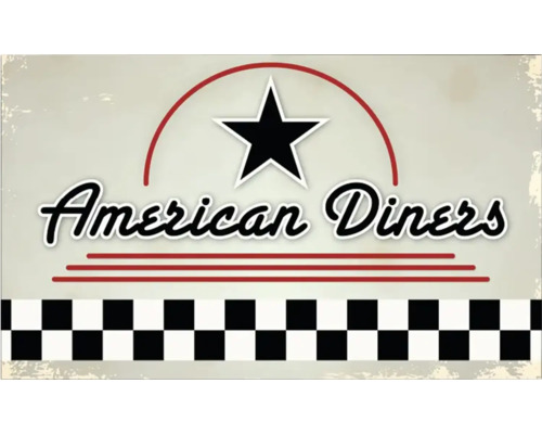 Crédence de cuisine mySpotti Profix American Diners 100 x 60 cm PX-10060-196-HB