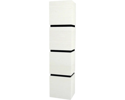 Armoire haute suspendue avec 4 portes et 3 tiroirs Devo Viva 2.0 gauche lxhxp 40x170x35 cm structure white