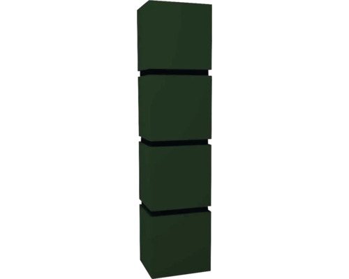 Armoire haute suspendue avec 4 portes et 3 tiroirs Devo Viva 2.0 droite lxhxp 40x170x35 cm conifer green supermat