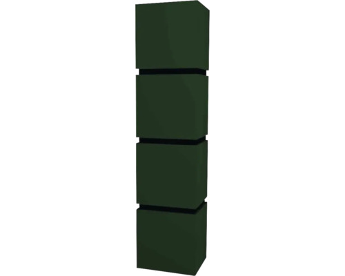 Armoire haute suspendue avec 4 portes et 3 tiroirs Devo Viva 2.0 gauche lxhxp 40x170x35 cm conifer green supermat