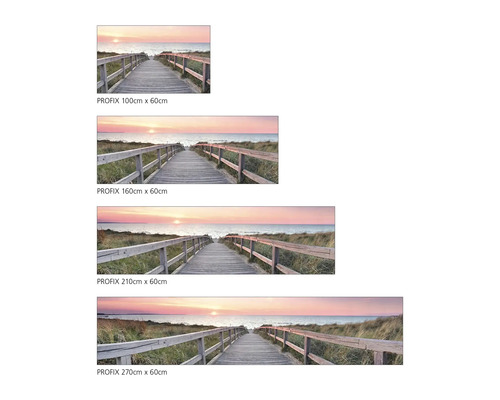 Motifs Profix en différentes tailles: Lever de soleil sur la mer avec passerelle en bois