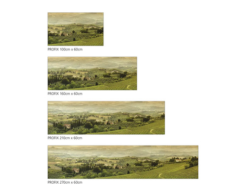 Différentes tailles du tableau mural Profix avec paysage toscan