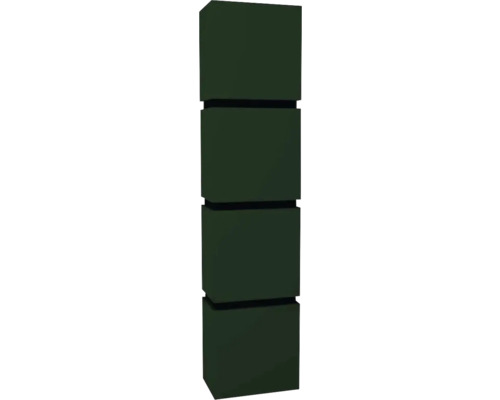 Armoire haute suspendue avec 4 portes et 3 tiroirs Devo Viva 2.0 droite lxhxp 40x170x26 cm conifer green supermat