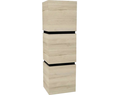 Armoire suspendue avec 3 portes Devo Viva 2.0 droite lxhxp 40x127x35 cm oak halifax white