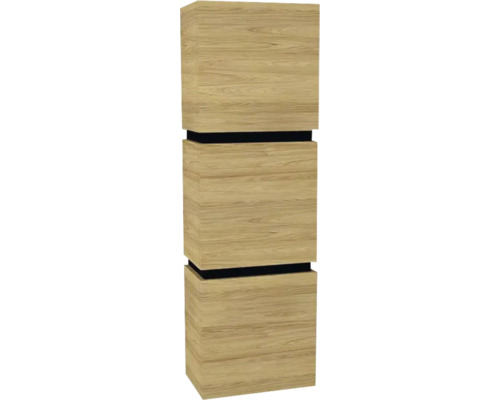 Armoire suspendue avec 3 portes Devo Viva 2.0 droite lxhxp 40x127x26 cm natural hickory