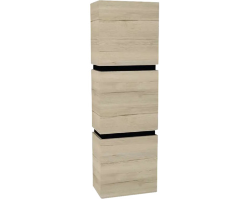 Armoire suspendue avec 3 portes Devo Viva 2.0 droite lxhxp 40x127x26 cm oak halifax white