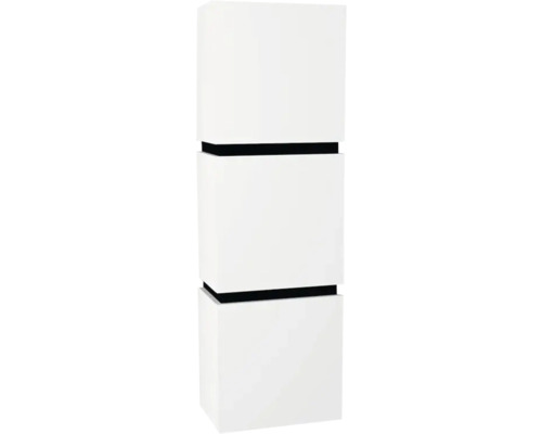 Armoire suspendue avec 3 portes Devo Viva 2.0 droite lxhxp 40x127x26 cm premium white supermat