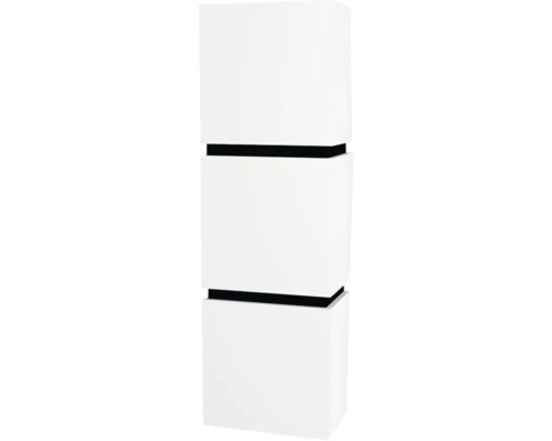 Armoire suspendue avec 3 portes Devo Viva 2.0 gauche lxhxp 40x127x26 cm premium white supermat