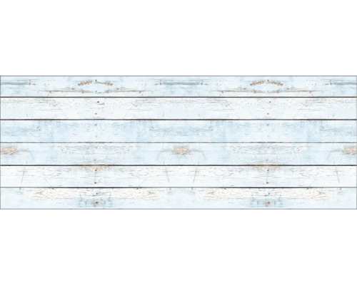 Crédence de cuisine mySpotti Profix Wood Light Blue optique bois 160 x 60 cm PX-16060-1282-HB