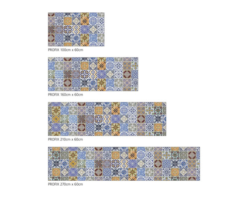 Différentes tailles de film adhésif Profix avec motif de carreaux.