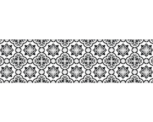 Crédence de cuisine mySpotti Profix Elena 210 x 60 cm PX-21060-988-HB Motif de carreaux avec décor floral