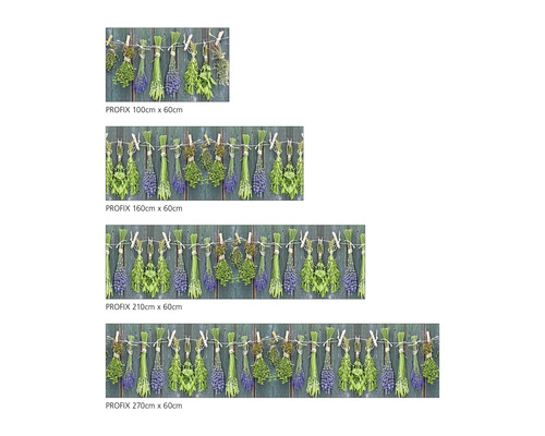 Bordure autocollante Profix avec motif d''herbes aromatiques en différentes tailles