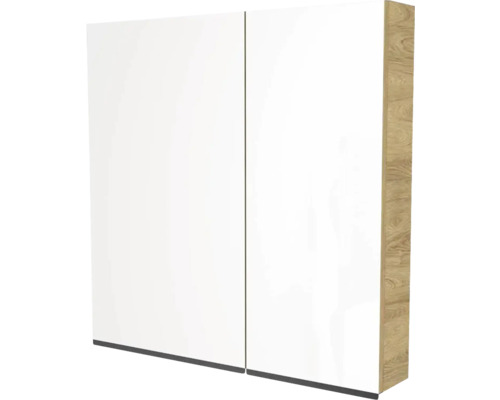 Armoire de toilette Devo Viva 2.0 gauche lxhxp 70x85x15 cm natural hickory