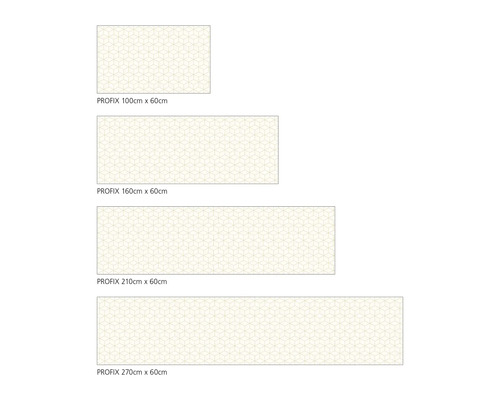 Verschiedene Größen der Profix Folie 100 cm x 60 cm, 160 cm x 60 cm, 210 cm x 60 cm und 270 cm x 60 cm