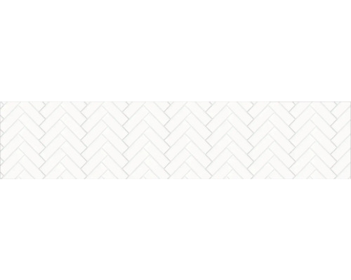 Crédence de cuisine mySpotti Profix Herringbone Tiles White 270 x 60 cm PX-27060-1918-HB