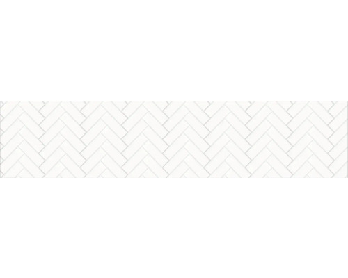 Küchenrückwand mySpotti Profix Herringbone Tiles White 270 x 60 cm PX-27060-1918-HB