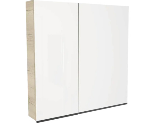 Spiegelschrank Devo Viva 2.0 rechts BxHxT 85x85x15 cm oak halifax white