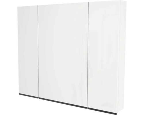 Devo Spiegelschrank Viva 2.0 BxHxT 100 x 85 x 15 cm premium white supermatt Weißer Spiegelschrank mit drei Türen