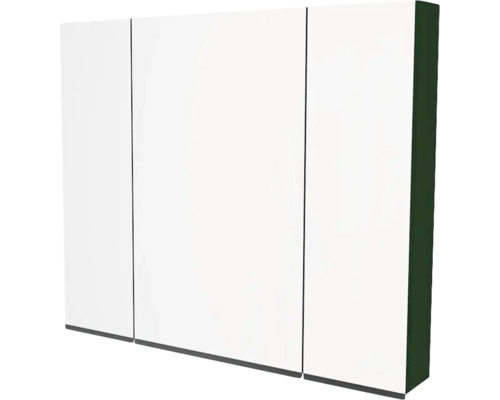 Devo Spiegelschrank Viva 2.0 BxHxT 100 x 85 x 15 cm conifer green supermatt Dreitüriger Wandschrank für die Aufbewahrung
