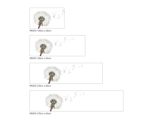Panneaux décoratifs PROFIX avec motif de pissenlit en différentes tailles