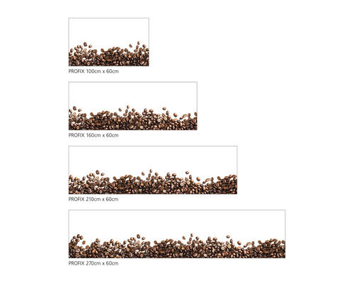 Dekorfolien in verschiedenen Größen mit Kaffeebohnen-Motiv
