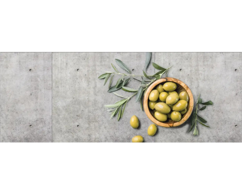 Crédence de cuisine mySpotti Profix Olive & Concrete 160 x 60 cm PX-16060-1506-HB