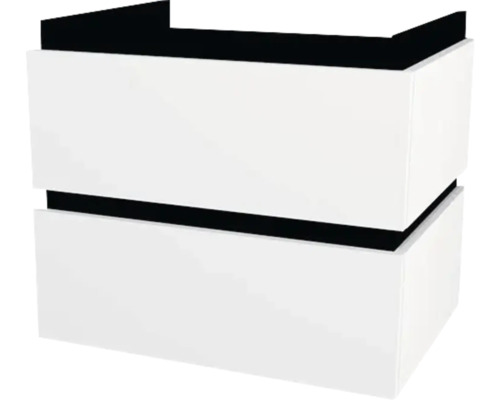 Waschtischunterschrank mit 2 Schubladen Devo Viva 2.0 BxHxT 59x51x44 cm premium white supermatt