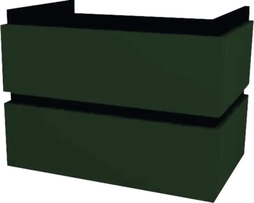 Meuble sous vasque avec 2 tiroirs Devo Viva 2.0 lxhxp 69x51x44 cm conifer green supermat