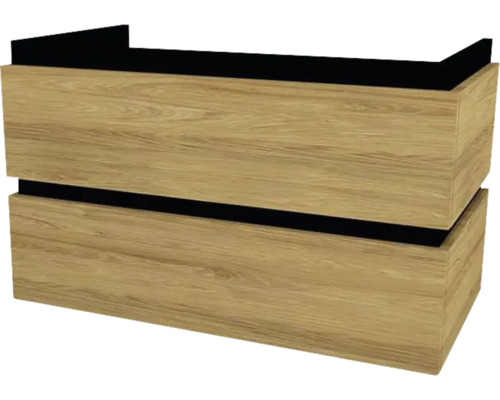 Waschtischunterschrank mit 2 Schubladen Devo Viva 2.0 BxHxT 84x51x44 cm natural hickory