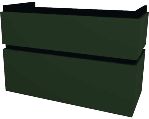 Waschtischunterschrank mit 2 Schubladen Devo Viva 2.0 BxHxT 97x51x44 cm conifer green supermatt