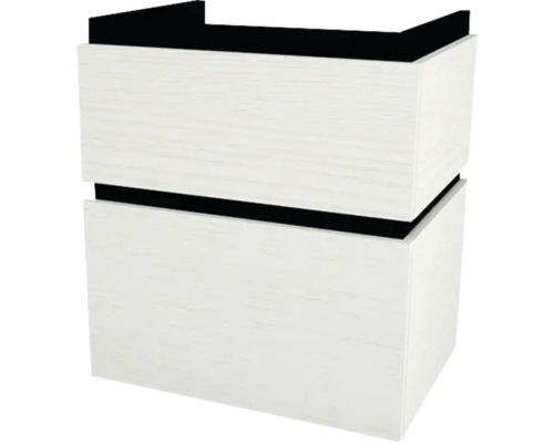 Meuble sous vasque avec 2 tiroirs Devo Viva 2.0 lxhxp 59x66x44 cm structure white