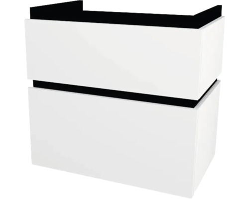 Waschtischunterschrank mit 2 Schubladen Devo Viva 2.0 BxHxT 69x66x44 cm premium white supermatt