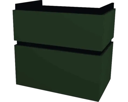 Waschtischunterschrank mit 2 Schubladen Devo Viva 2.0 BxHxT 69x66x44 cm conifer green supermatt