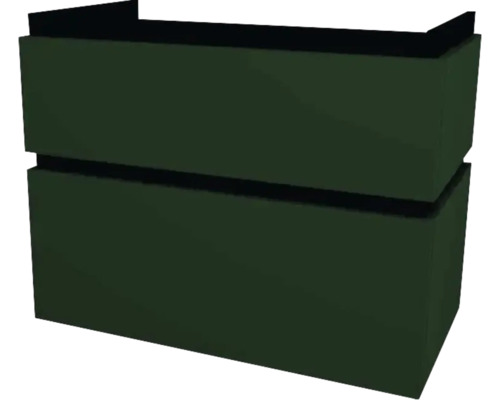 Waschtischunterschrank mit 2 Schubladen Devo Viva 2.0 BxHxT 84x66x44 cm conifer green supermatt