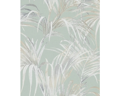 Papier peint intissé 82414 Kylie feuilles de palmier vert Papier peint avec motif de feuilles de palmier