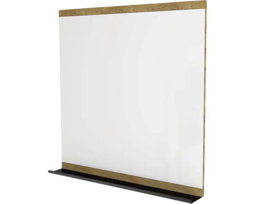 Miroir avec tablette Devo Viva 2.0 85x85x12 cm natural hickory/black